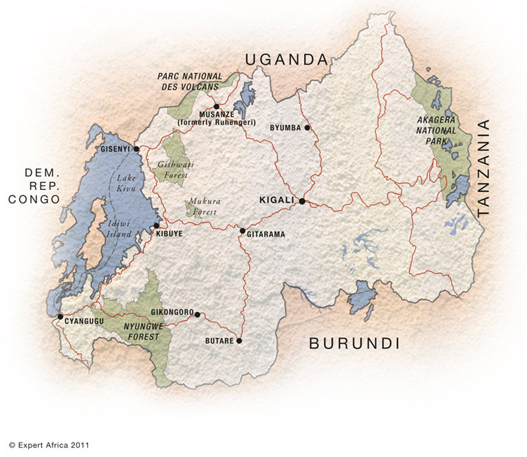 Map Of Rwanda. Map of Rwanda – a physical