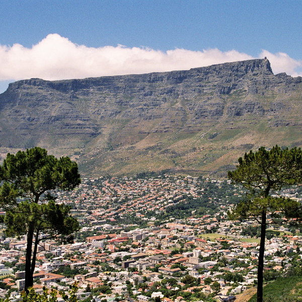 Cape Town is dominated by Table Mountain...