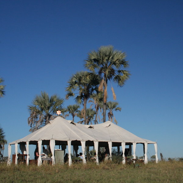 ... including the tiny San Camp, with its white-canvas tents in traditional styles.