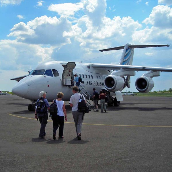 Arriving on a flight with Air Botswana