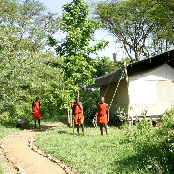 …entirely staffed by Maasai warriors and elders, who take guests on walks…