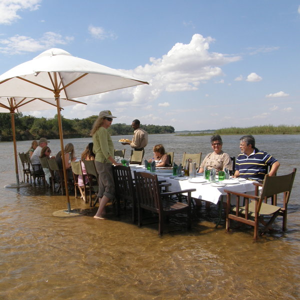 Why don't you try having a meal IN the water?