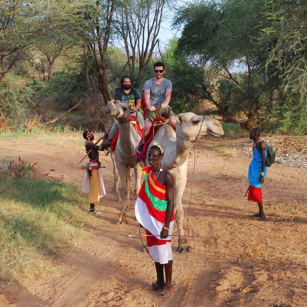 …and camel rides (or camel-accompanied walks)…