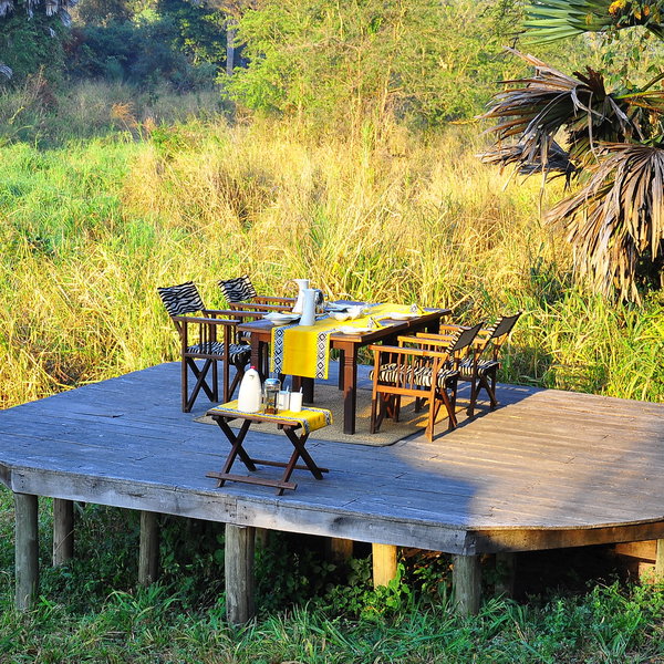 Besides perfect conditions for game-viewing, there are also a few nice camps to stay ...