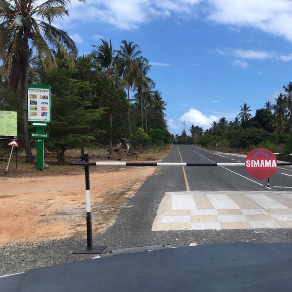 You enter Mafia Marine Park half-way across the island.