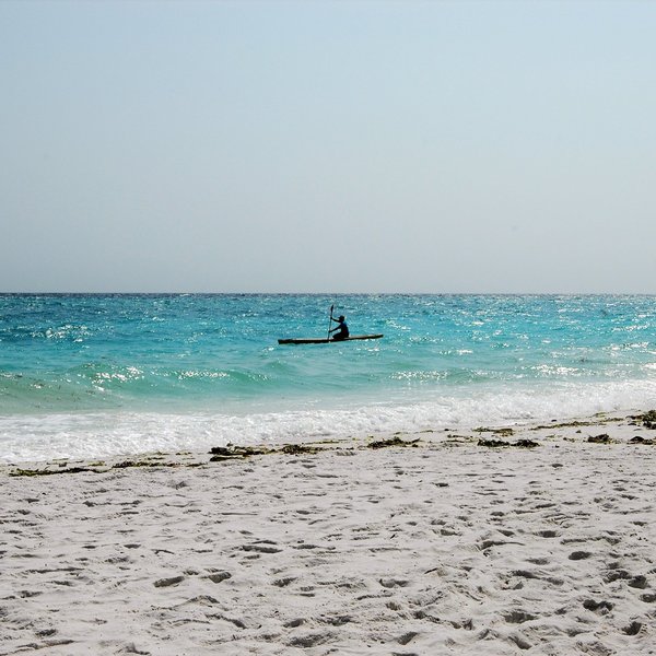You can kayak over the shallow coral reefs ...