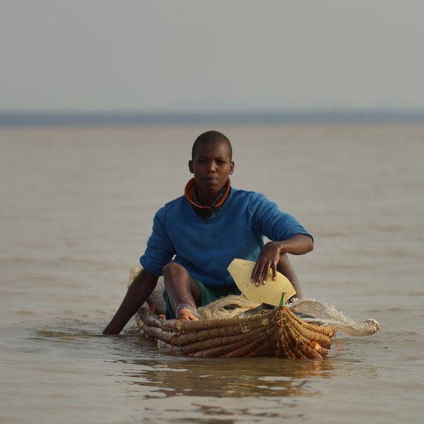 …you'll meet the local Njemps people fishing from their homemade canoes.