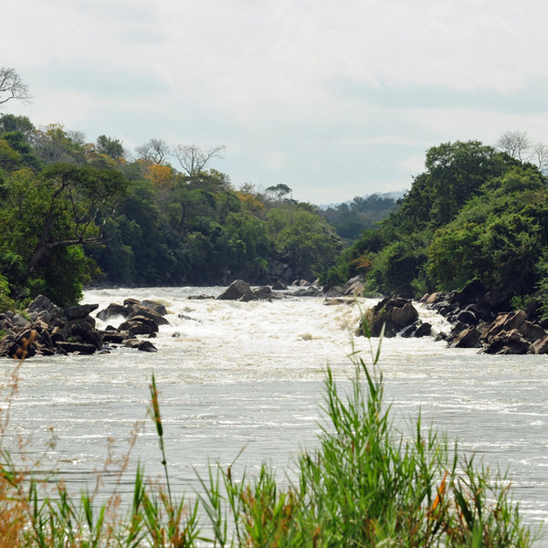 … with its magnificent rapids ...