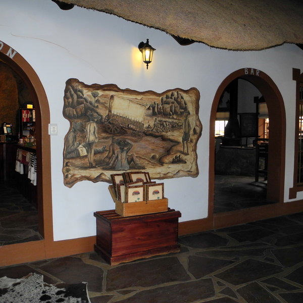 ...houses the reception...
