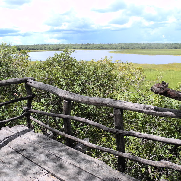… looking out across the lake…