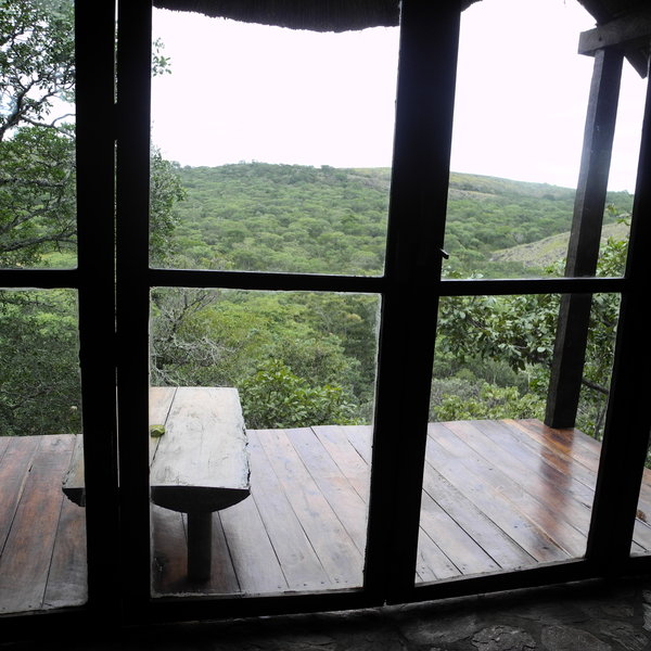 … but the family chalets have glass panel-doors.