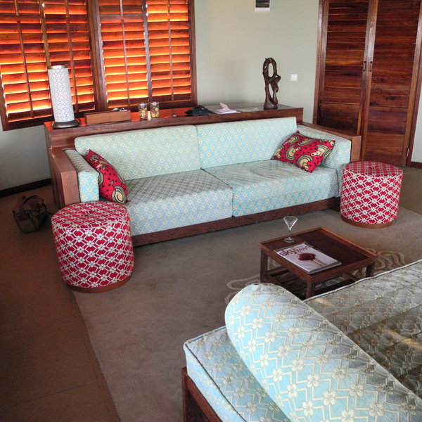 With a spacious lounge area...