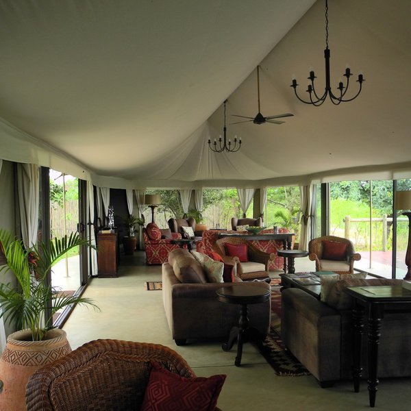 There's a large lounge area dotted with comfortable settees and chairs, all offering a spot to relax