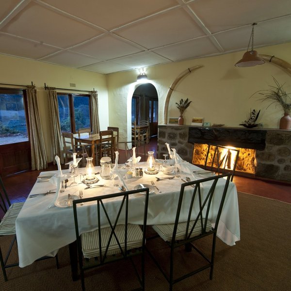 ... as well as a dining area.