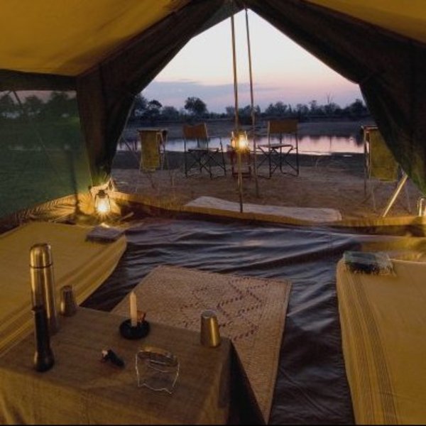 … in simple, but comfortable tents.
