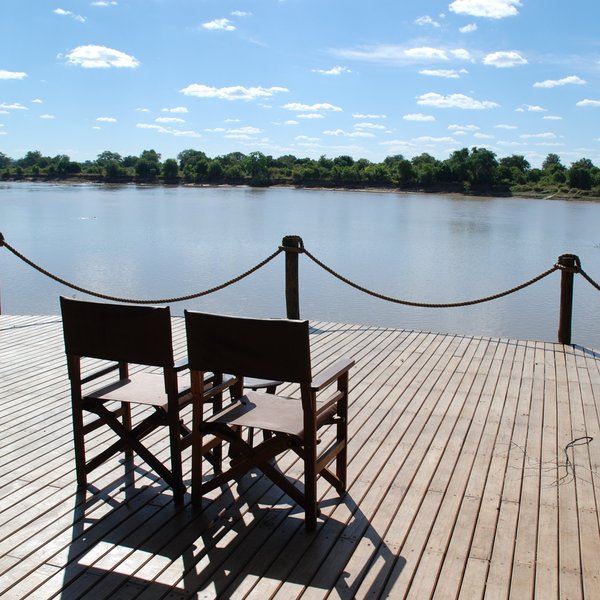 Nkwali Camp overlooks the Luangwa River across from South Luangwa National Park.