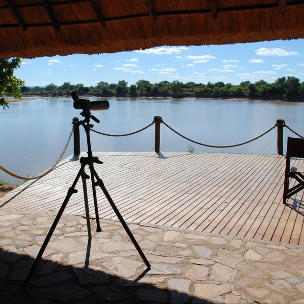 ... a wooden deck, ideal for a spot of bird-watching...