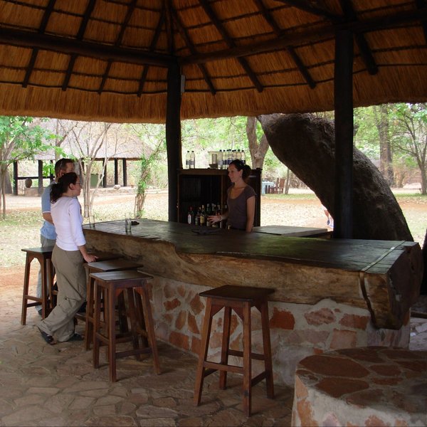 ... and a bar - a great place to unwind and discuss the day's sightings.