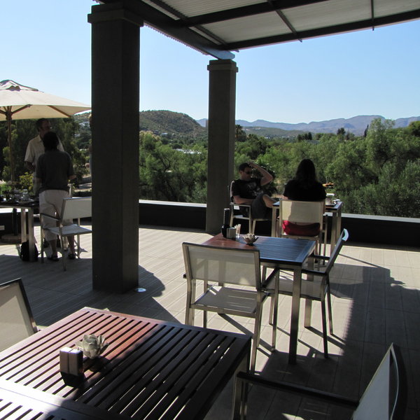 …and alfresco meals and drinks with views over the rolling hills of Klein Windhoek.