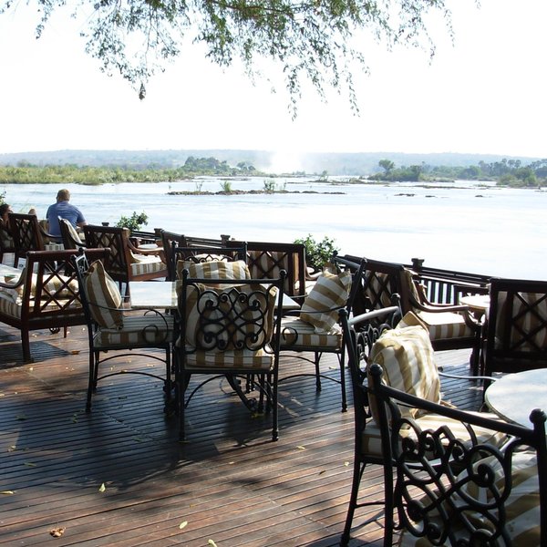 While having a cool drink at the bar on the viewing deck…