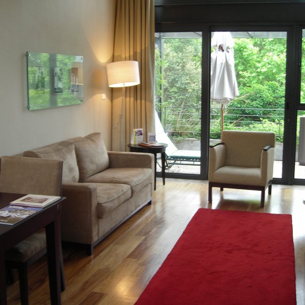 The rooms range from modern suites