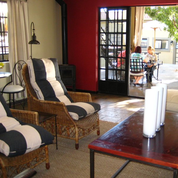 ...and looks out over the breakfast area.