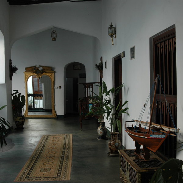 Along the wide corridors are some fascinating pieces of furniture and Zanzibari antiques.
