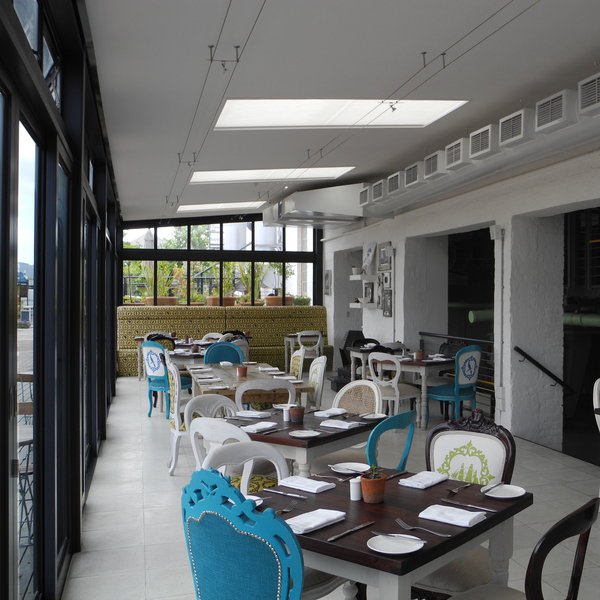 You can relax on a large outside deck...