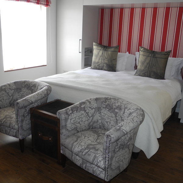 ...with a double or twin bed with quality linen...