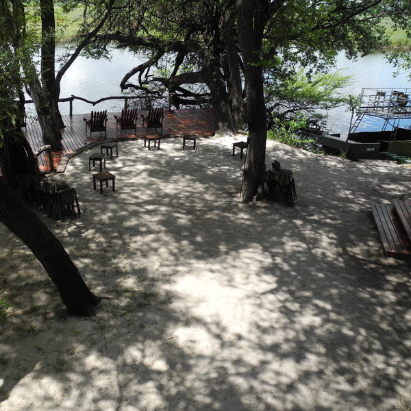 ...sandy boma where a fire is lit early mornings and evenings.