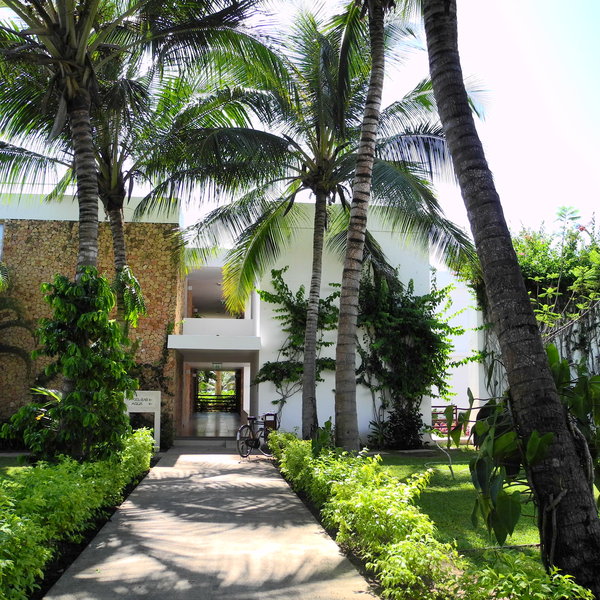 The hotel is located on the island's east coast.