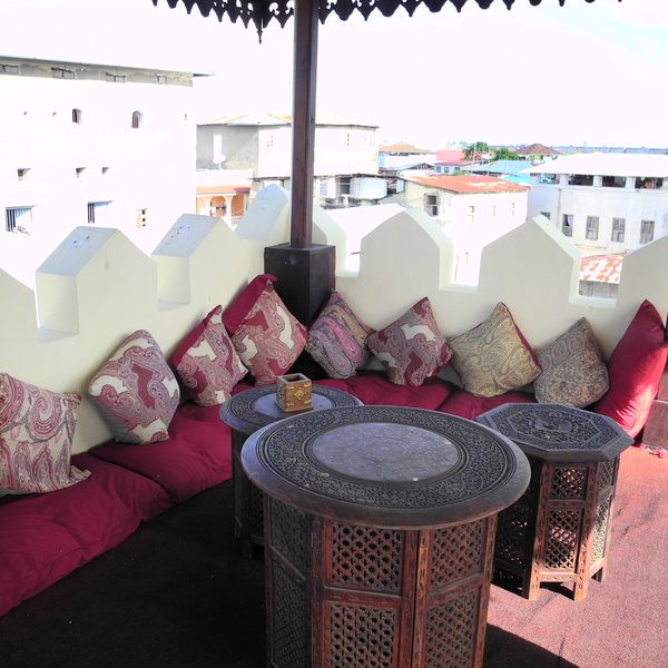 There is a roof top Swahili-style tea house which offers great views.