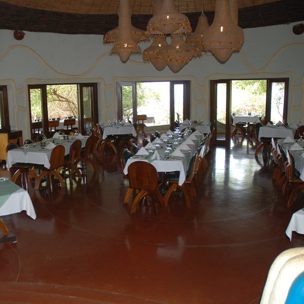 ... or eat in the large indoor dining room.