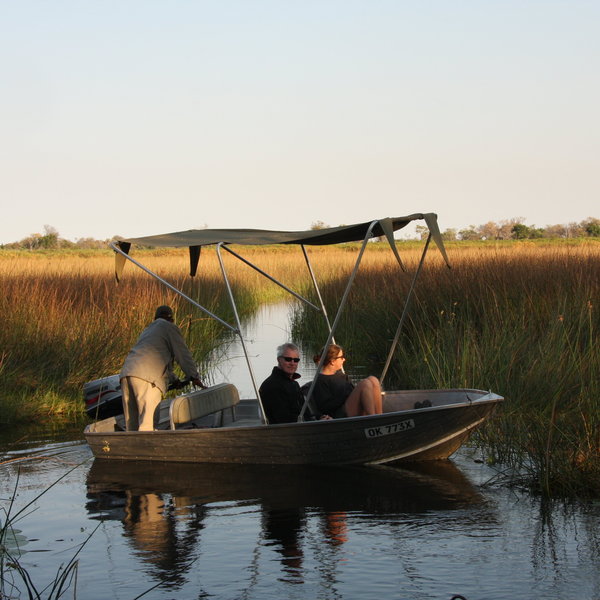 Activities at Kanana Camp focus on boat trips...