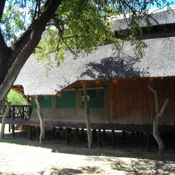 Each tent, built on a raised platform, is large and spacious.