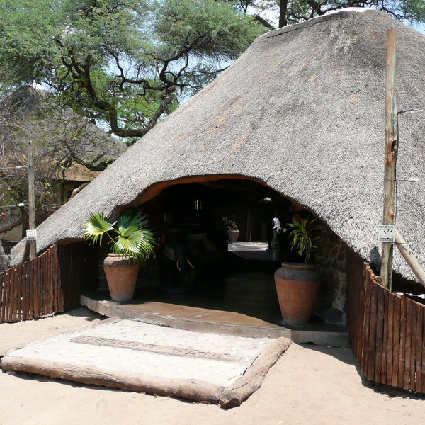 The main area at Elephant Valley Lodge is found in a lovely thatched building.