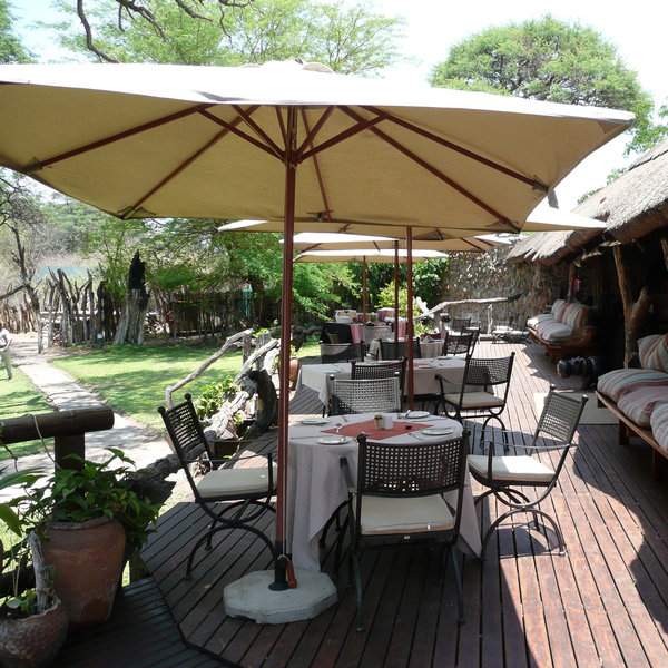 ...as well as indoor and outdoor dining areas.