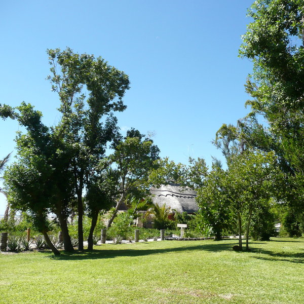 The lodge is set in lovely gardens...