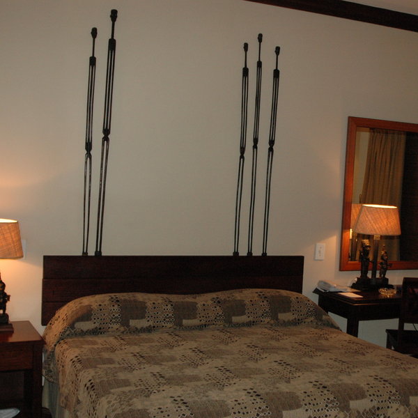 The hotel offers 142 rooms including luxurious suites.