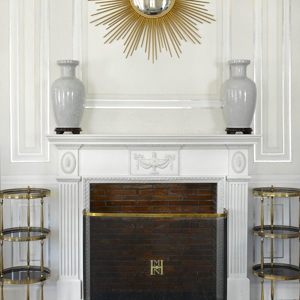 ...and a beautiful fireplace.
