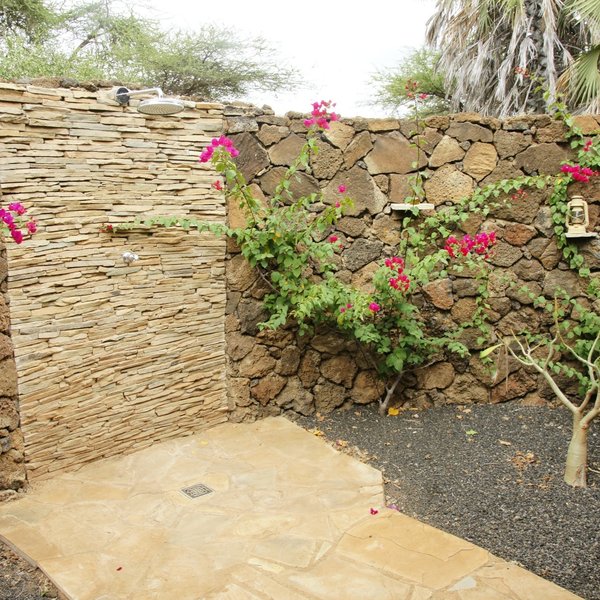 …and very appealing outdoor showers, accessed from a door out of the bathroom.