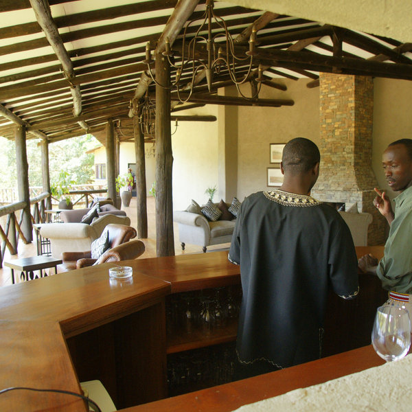 Straight off the footbridge you arrive in the main lounge and dining terrace…