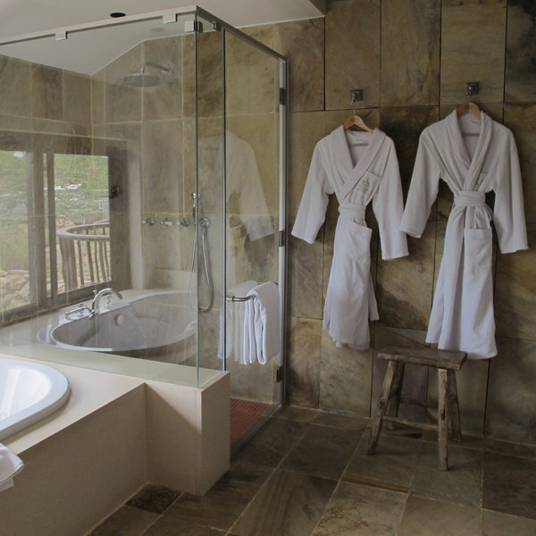 ...and large walk-in shower.