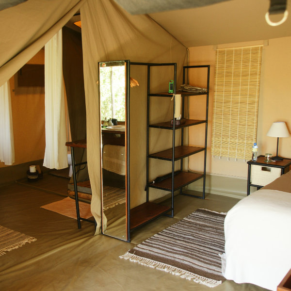 …and well-equipped bathrooms to the side of the bedroom area.
