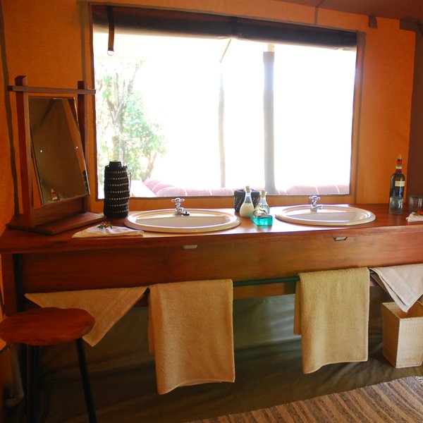 The bathrooms are bright and spacious…