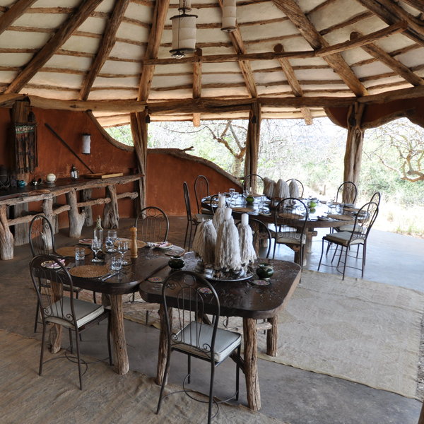 ...small dining area, with the obligatory views...