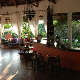 It is well-stocked – and there are always people relaxing around here
