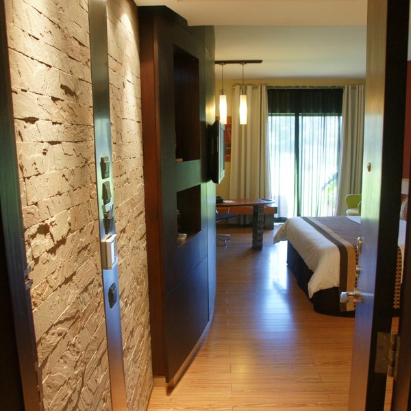 Superior rooms (the standard class of room at Tribe) are reasonably large…