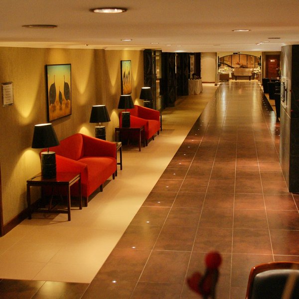 The hotel is a 24-hour operation and full of shiny surfaces and gaudy décor.