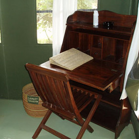 ...and a small writing desk - for those essential postcards from the bush.